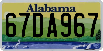 AL license plate 67DA967