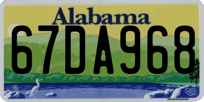 AL license plate 67DA968