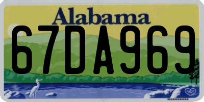 AL license plate 67DA969