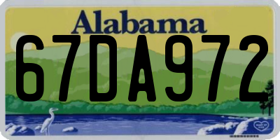 AL license plate 67DA972