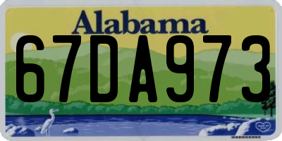 AL license plate 67DA973