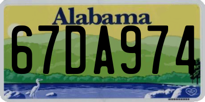 AL license plate 67DA974