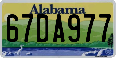 AL license plate 67DA977