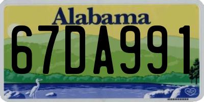 AL license plate 67DA991