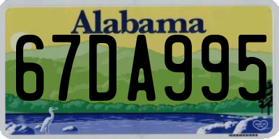 AL license plate 67DA995