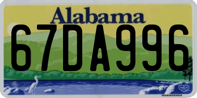 AL license plate 67DA996