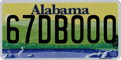 AL license plate 67DB000