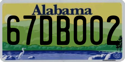 AL license plate 67DB002