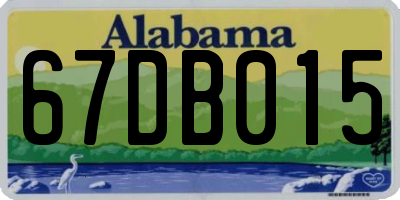 AL license plate 67DB015