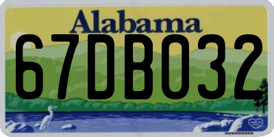 AL license plate 67DB032