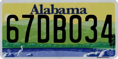 AL license plate 67DB034