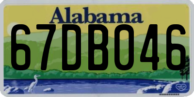 AL license plate 67DB046