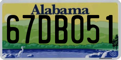 AL license plate 67DB051
