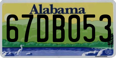 AL license plate 67DB053