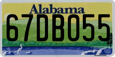 AL license plate 67DB055