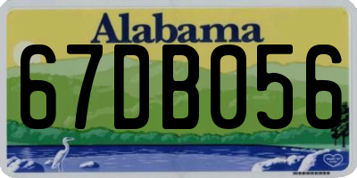 AL license plate 67DB056