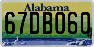 AL license plate 67DB060