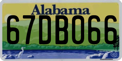 AL license plate 67DB066