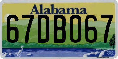 AL license plate 67DB067