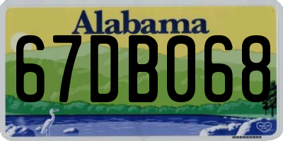 AL license plate 67DB068