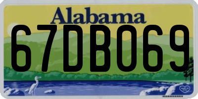 AL license plate 67DB069
