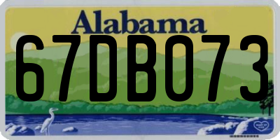 AL license plate 67DB073