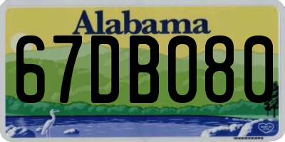 AL license plate 67DB080