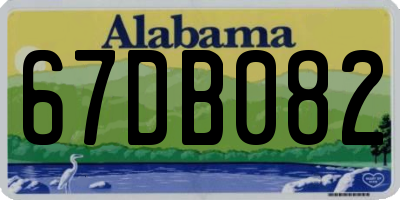 AL license plate 67DB082