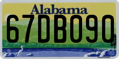 AL license plate 67DB090