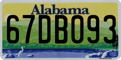 AL license plate 67DB093