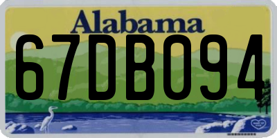 AL license plate 67DB094