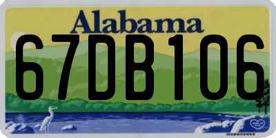 AL license plate 67DB106