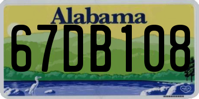 AL license plate 67DB108
