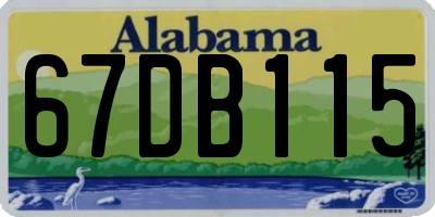 AL license plate 67DB115