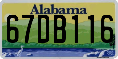 AL license plate 67DB116