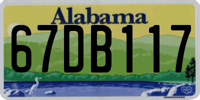 AL license plate 67DB117