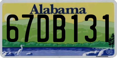AL license plate 67DB131