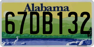 AL license plate 67DB132