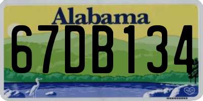 AL license plate 67DB134
