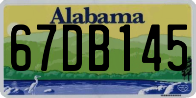 AL license plate 67DB145