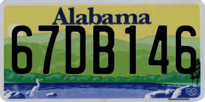 AL license plate 67DB146