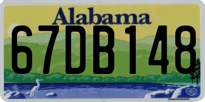 AL license plate 67DB148