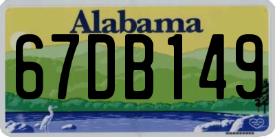 AL license plate 67DB149