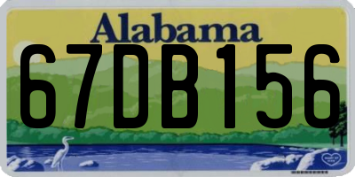 AL license plate 67DB156