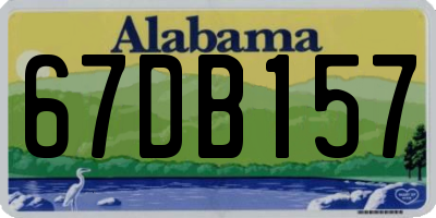AL license plate 67DB157