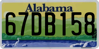 AL license plate 67DB158