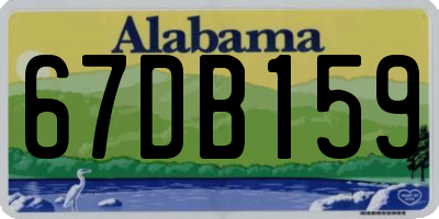 AL license plate 67DB159