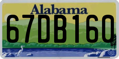 AL license plate 67DB160