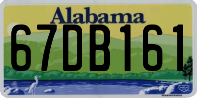 AL license plate 67DB161