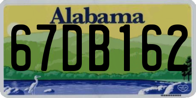 AL license plate 67DB162